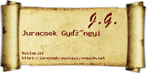 Juracsek Gyöngyi névjegykártya