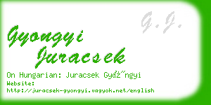 gyongyi juracsek business card